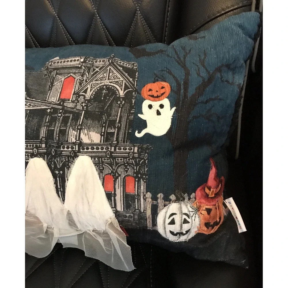 Halloween Novogratz Decorative Pillow Haunted House Ghost‎ Wedding Pumpkin 3D